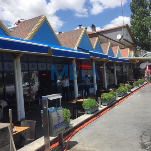 Kırşehir Mavikent Petrol İstasyonu Klasik Model Mafsallı Tente 2